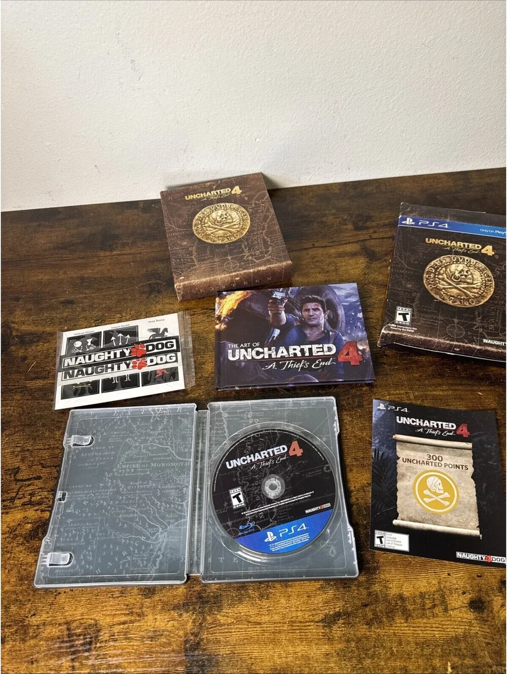 Uncharted 4 A Thief’s End Special Edition PS4 Steelbook Art Book Complete CIB